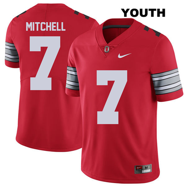 Ohio State Buckeyes Youth Teradja Mitchell #7 Red Authentic Nike 2018 Spring Game College NCAA Stitched Football Jersey JD19S28TA